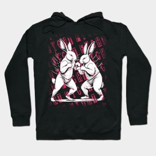 Two White Rabbits Boxing Hoodie